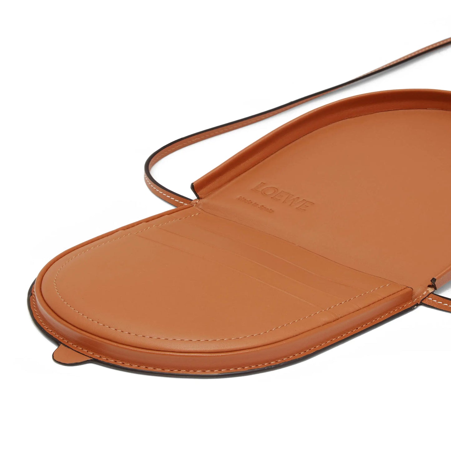 Small Heel Pouch in Soft Calfskin in Tan