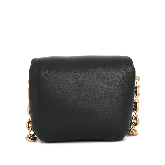 Goya Puffer Case in Shiny Lambskin in Black