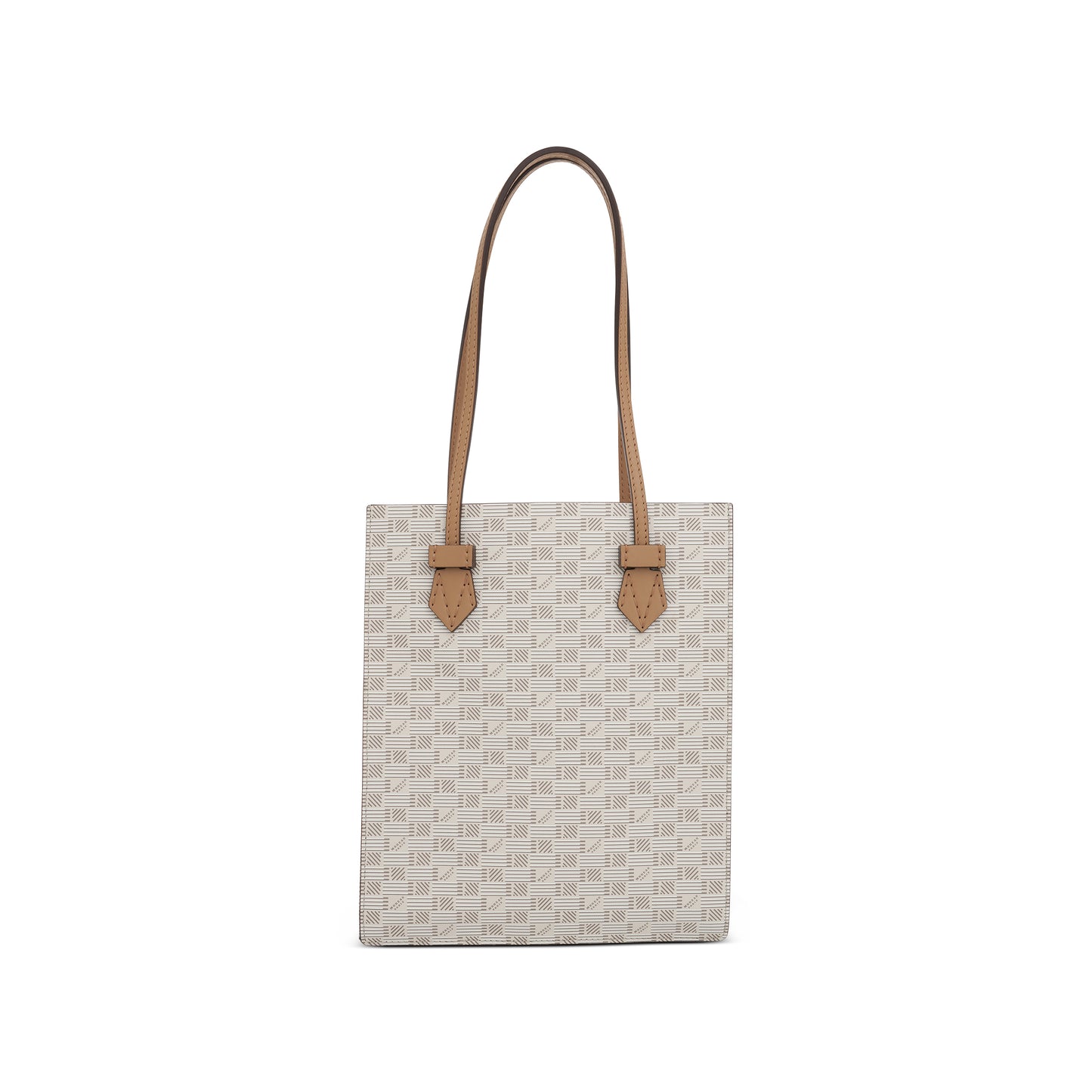 Cannes Vertical Tote MM with Stripes in Champagne