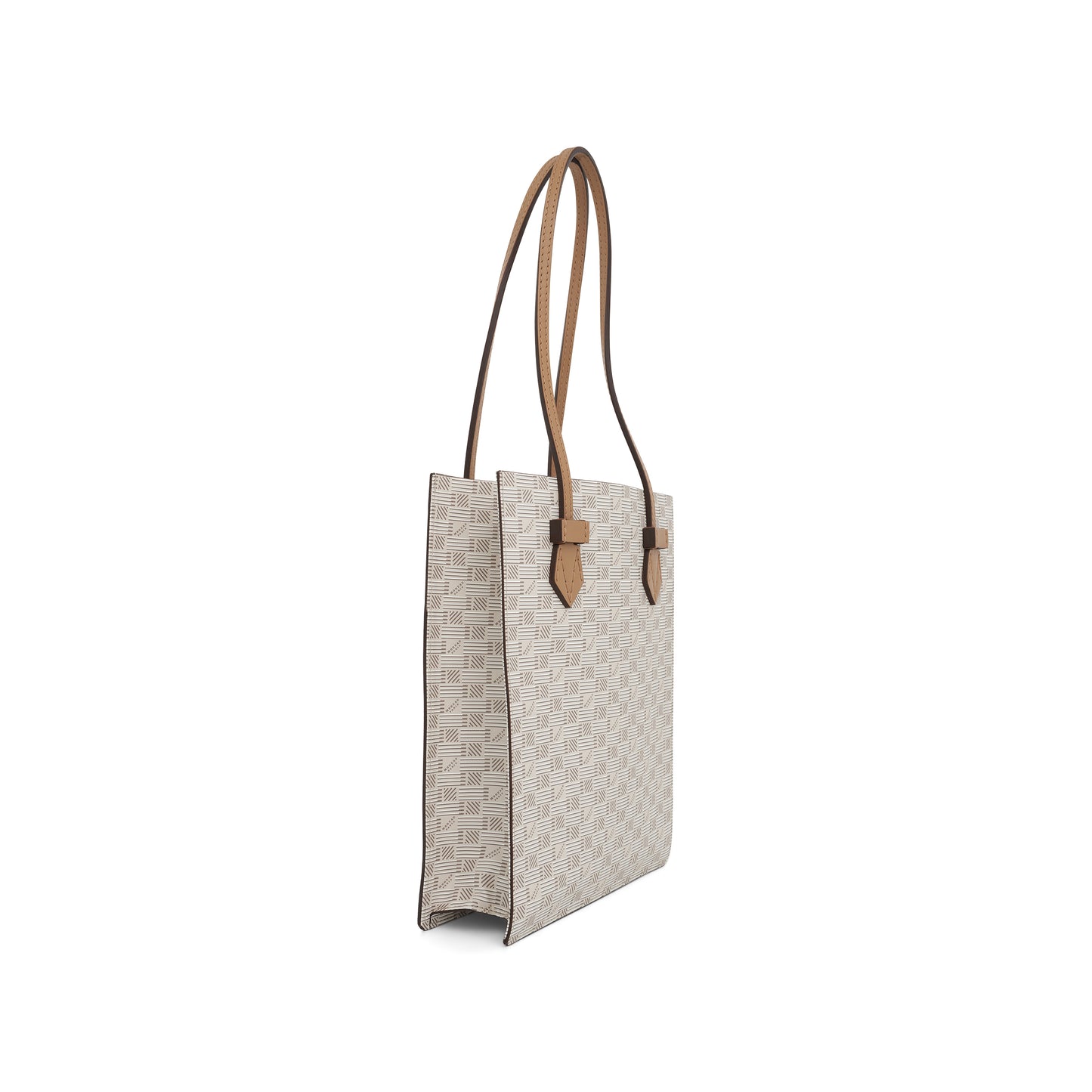 Moreau Cannes Vertical Tote Gm With Stripes In Champagne in Grey