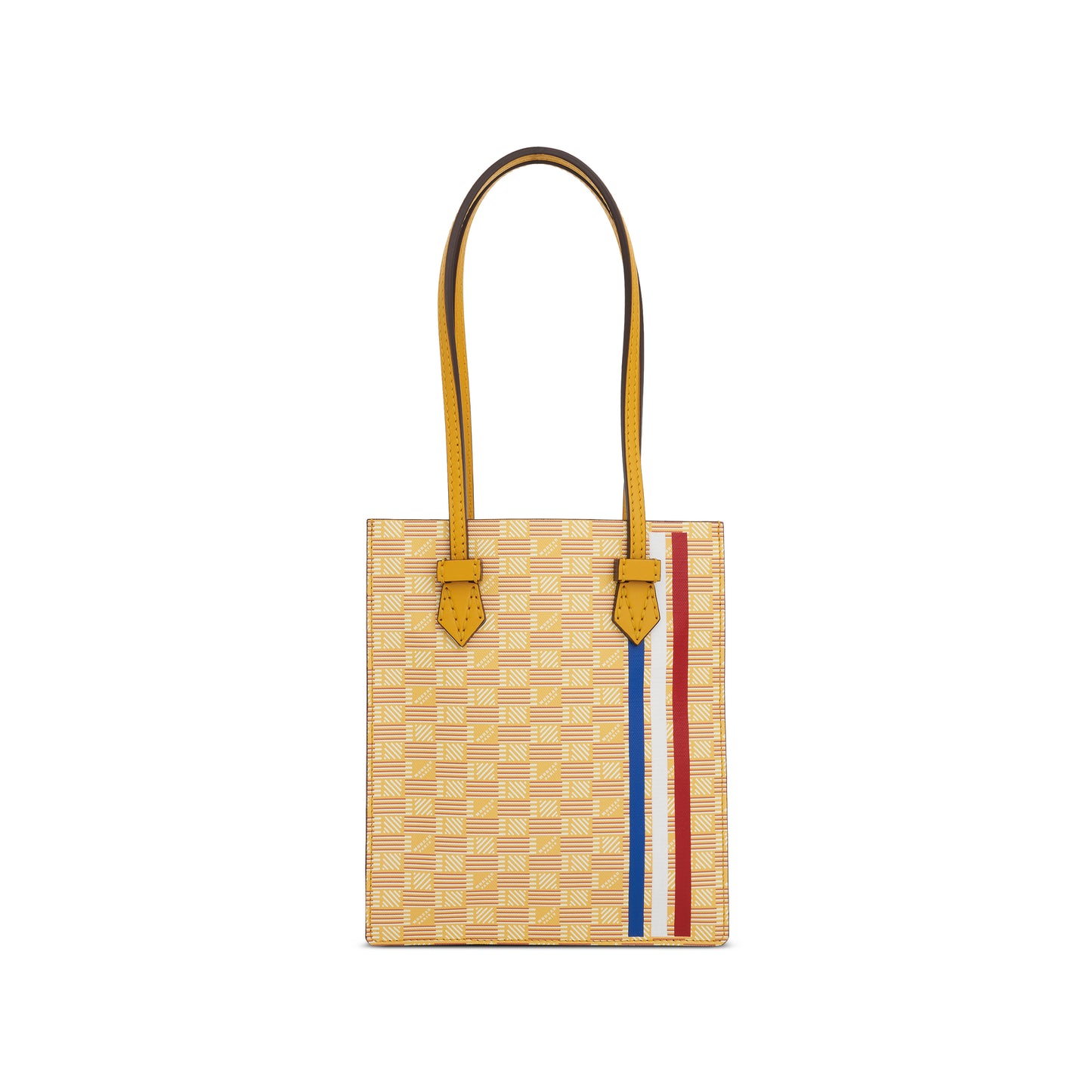 Cannes Vertical Tote MM with Stripes in Yellow