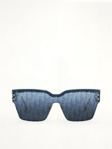 DiorClub M4U 30B800 Oblique Mask Sunglasses in Blue