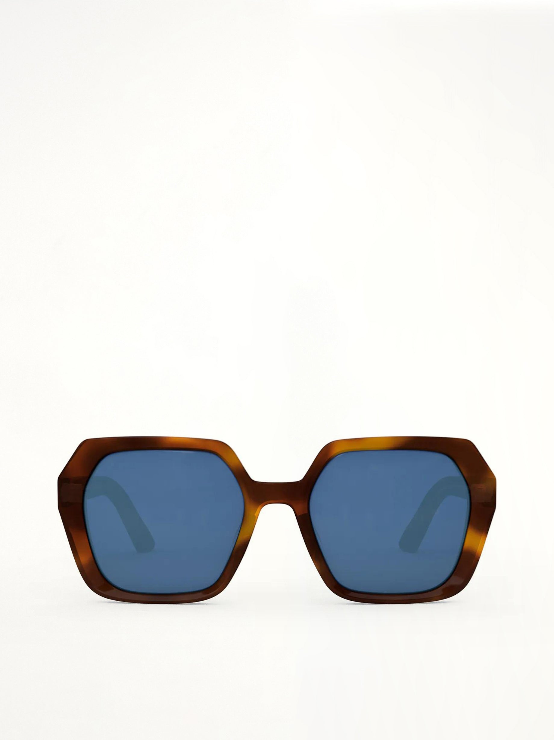 DiorMidnight S2F 26B0 Hexagon Sunglasses in Havana