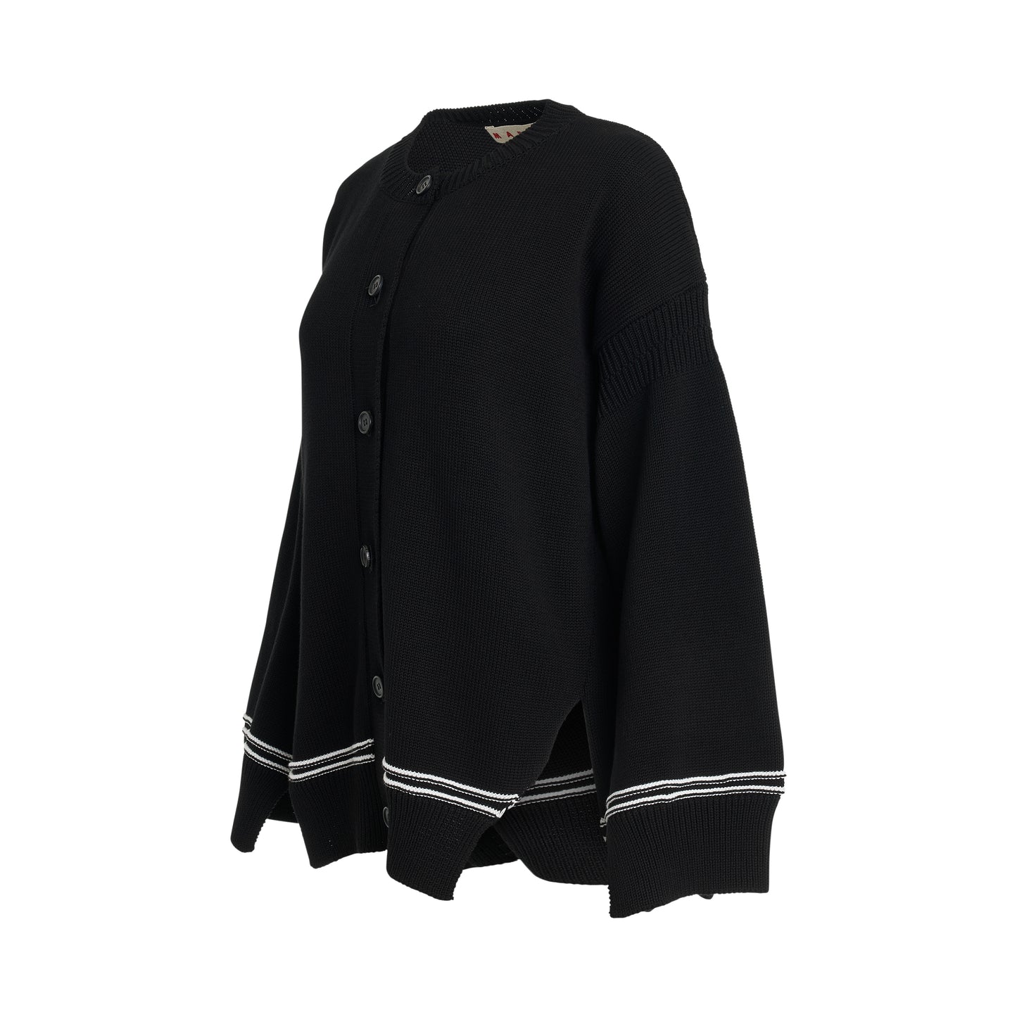 Marni Logo Cardigan in Black