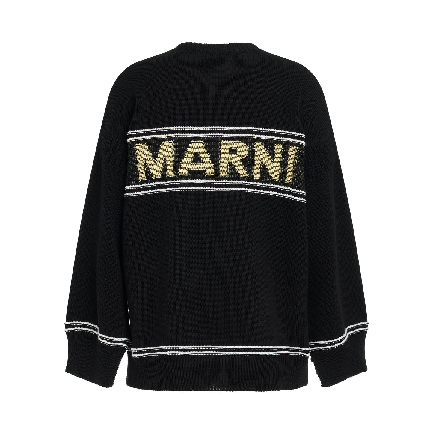 Marni Logo Cardigan in Black
