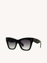 Celine CL4004IN 5001D Cat Eye Sunglasses with Smoke Polarised Lens in Black