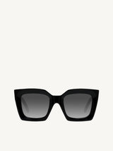 CL40130I Square Sunglasses with Smoke Polarised Lens in Black