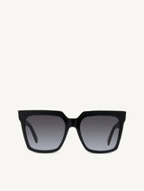 CL4055IN Square Sunglasses with Gradient Smoke Lens in Black