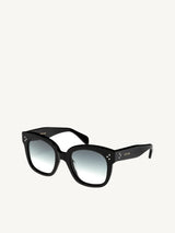 Celine CL4002UN 5401B Round Sunglasses in Shiny Black