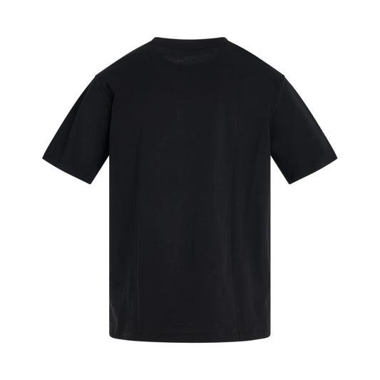 Balmain Stitch Collar T-Shirt in Black/White