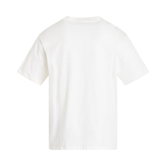 Balmain Star Print T-Shirt in White/Black