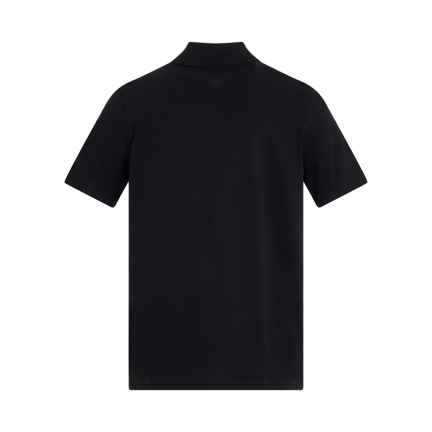 Balmain Stitch Collar Polo in Black/White
