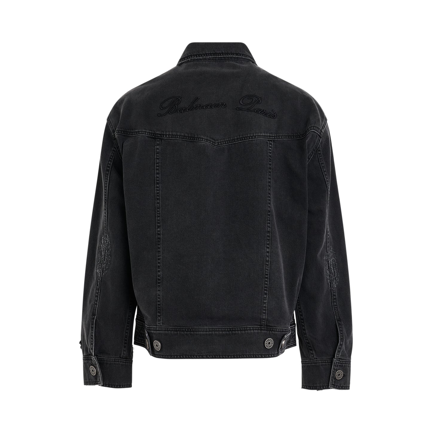 Rip & Repair Denim Jacket in Washed Black
