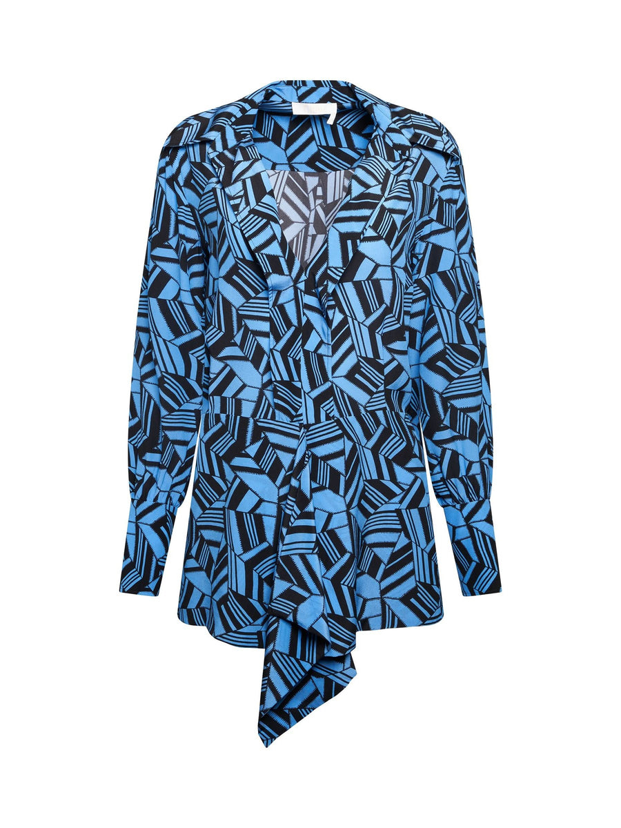 Geo Print Shirt in Blue