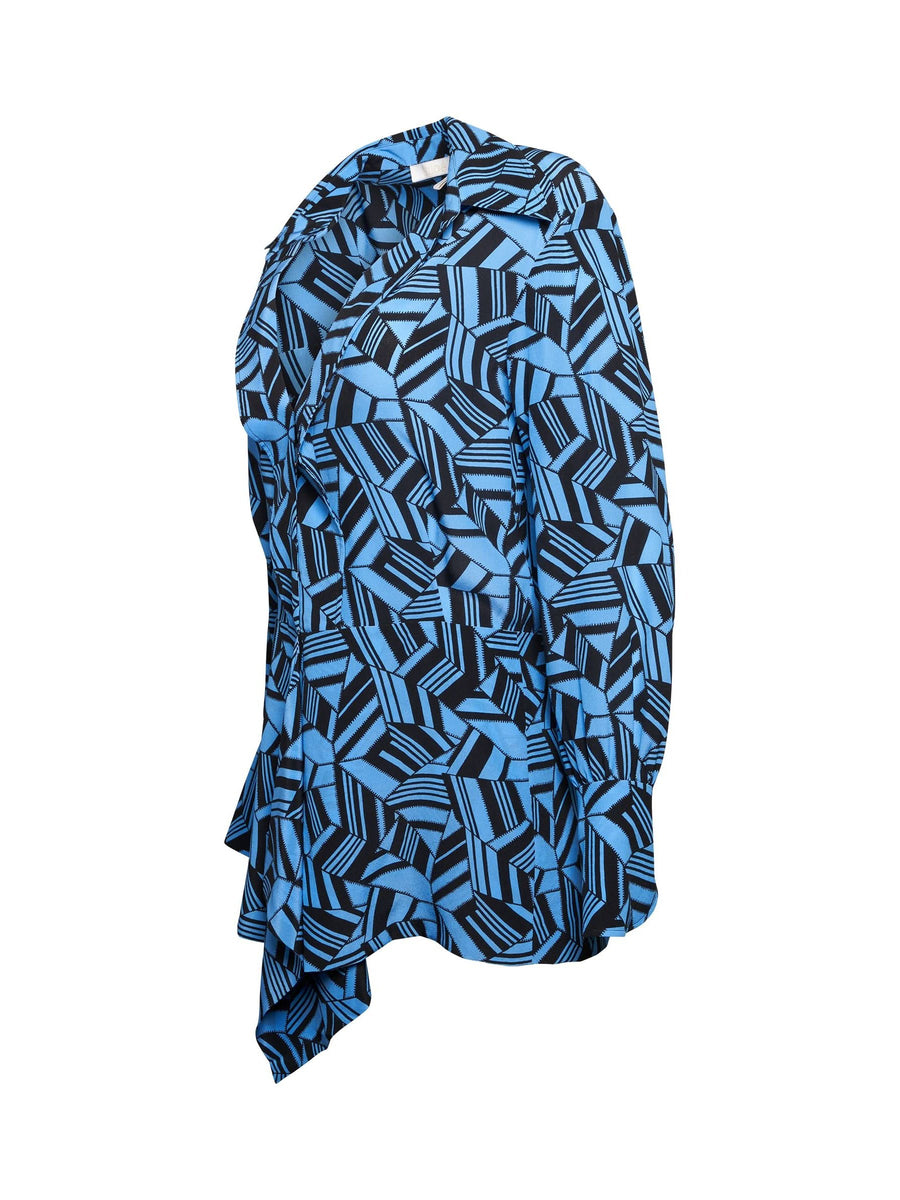 Geo Print Shirt in Blue
