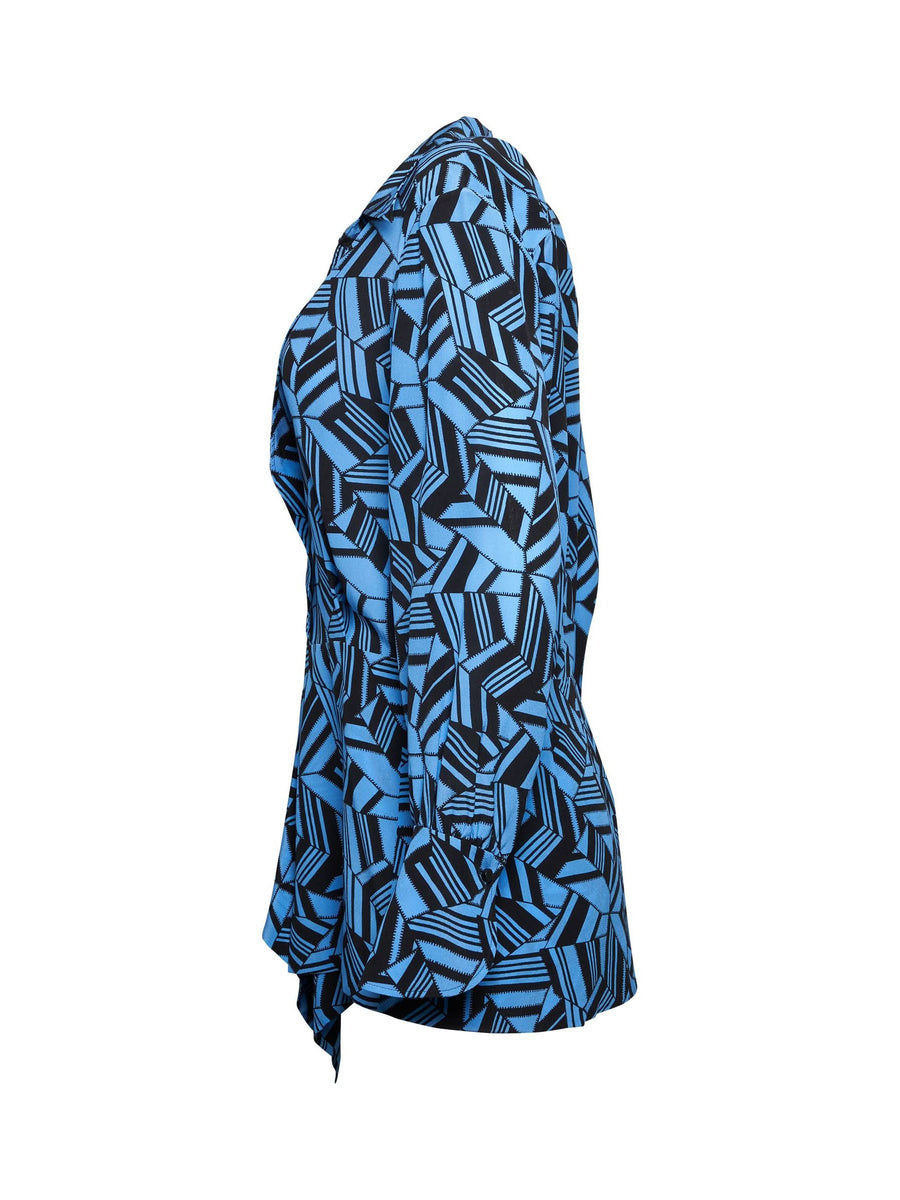 Geo Print Shirt in Blue