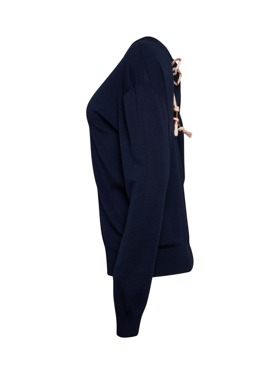 Knit Pullover in Navy