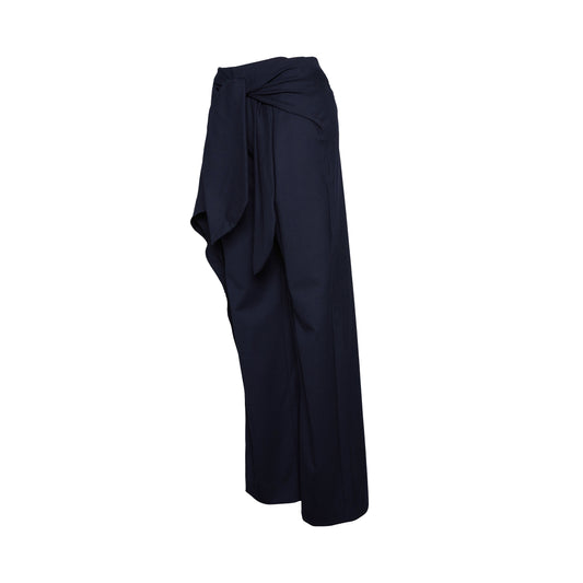 Wool Pant in Navy