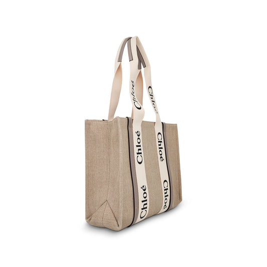 Medium Woody Tote Bag in Musk Grey