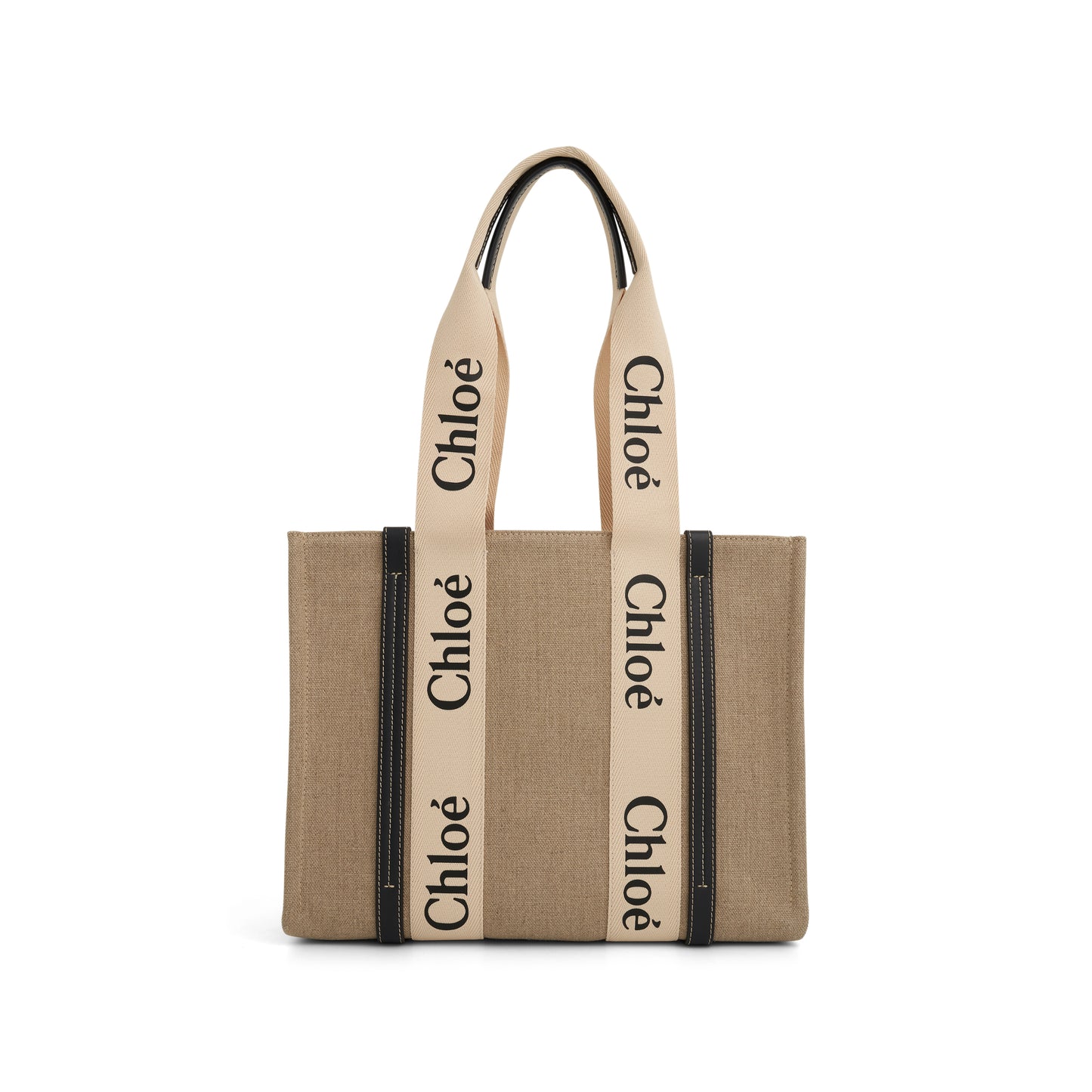 Medium Woody Tote Bag in White/Blue