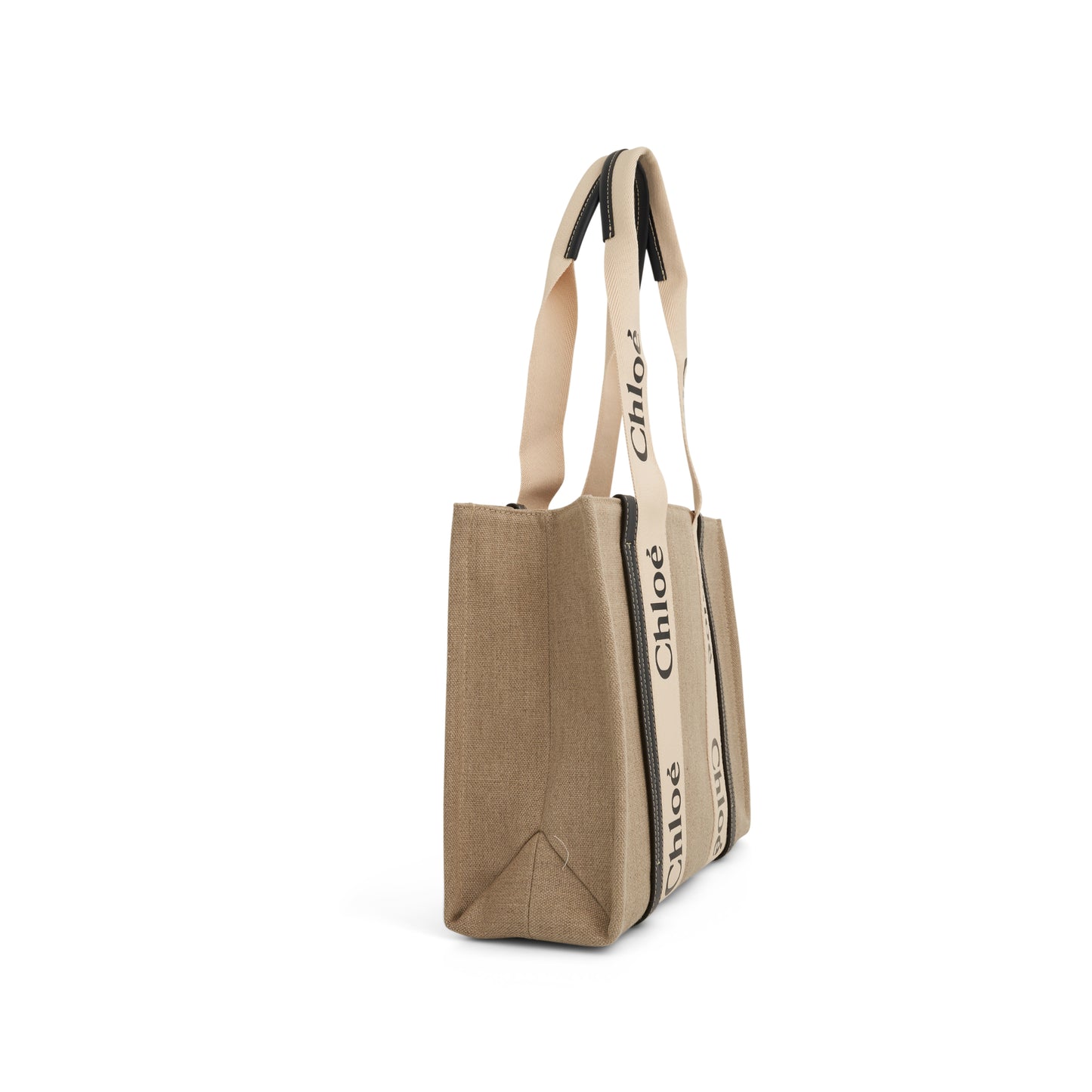 Medium Woody Tote Bag in White/Blue