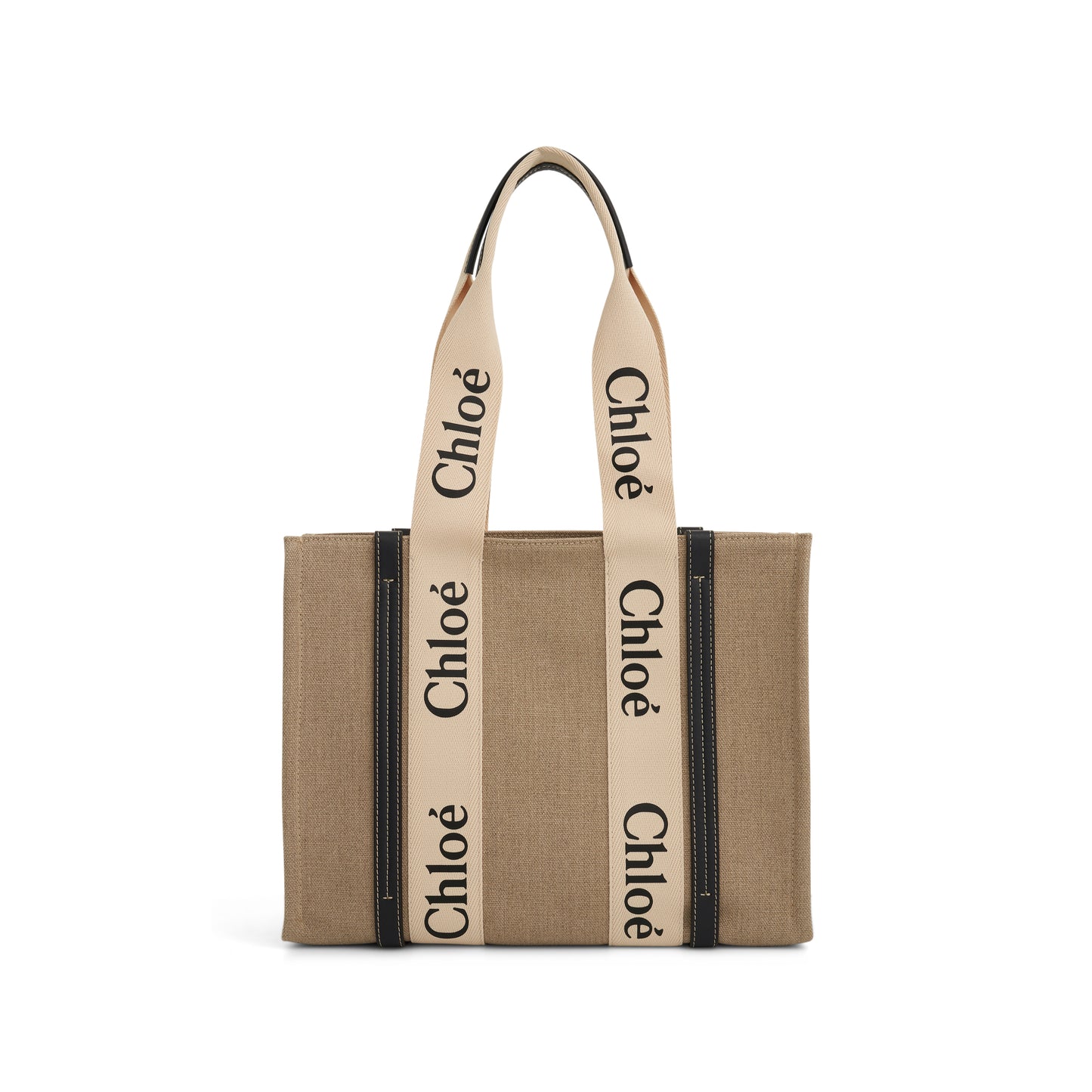 Medium Woody Tote Bag in White/Blue