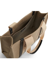 Medium Woody Tote Bag in White/Blue