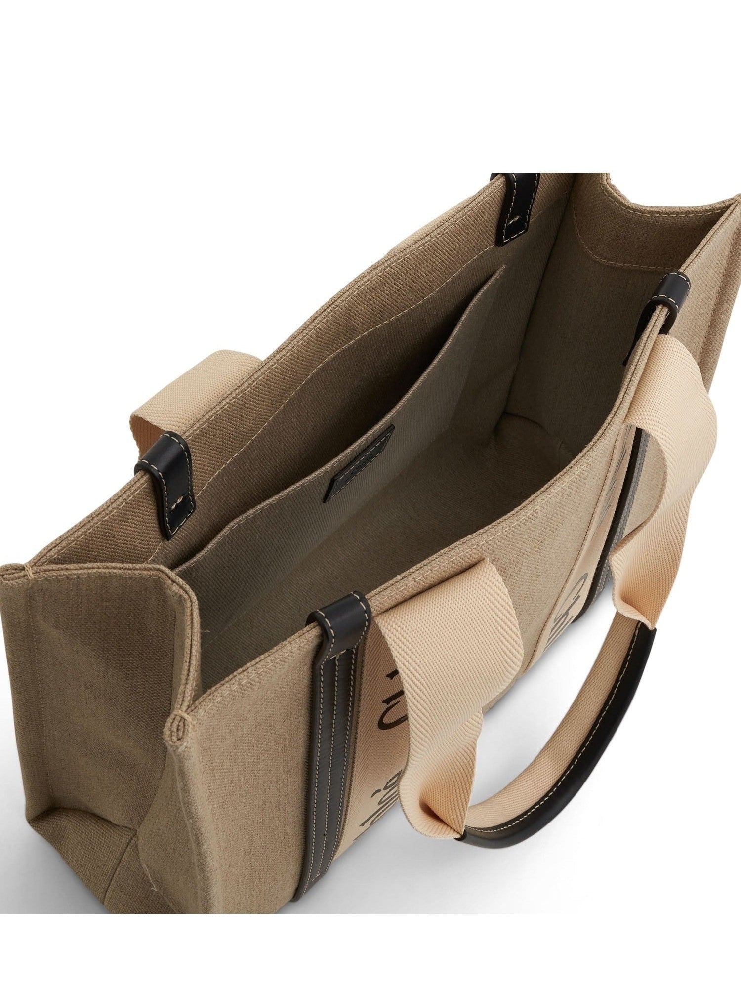 Medium Woody Tote Bag in White/Blue