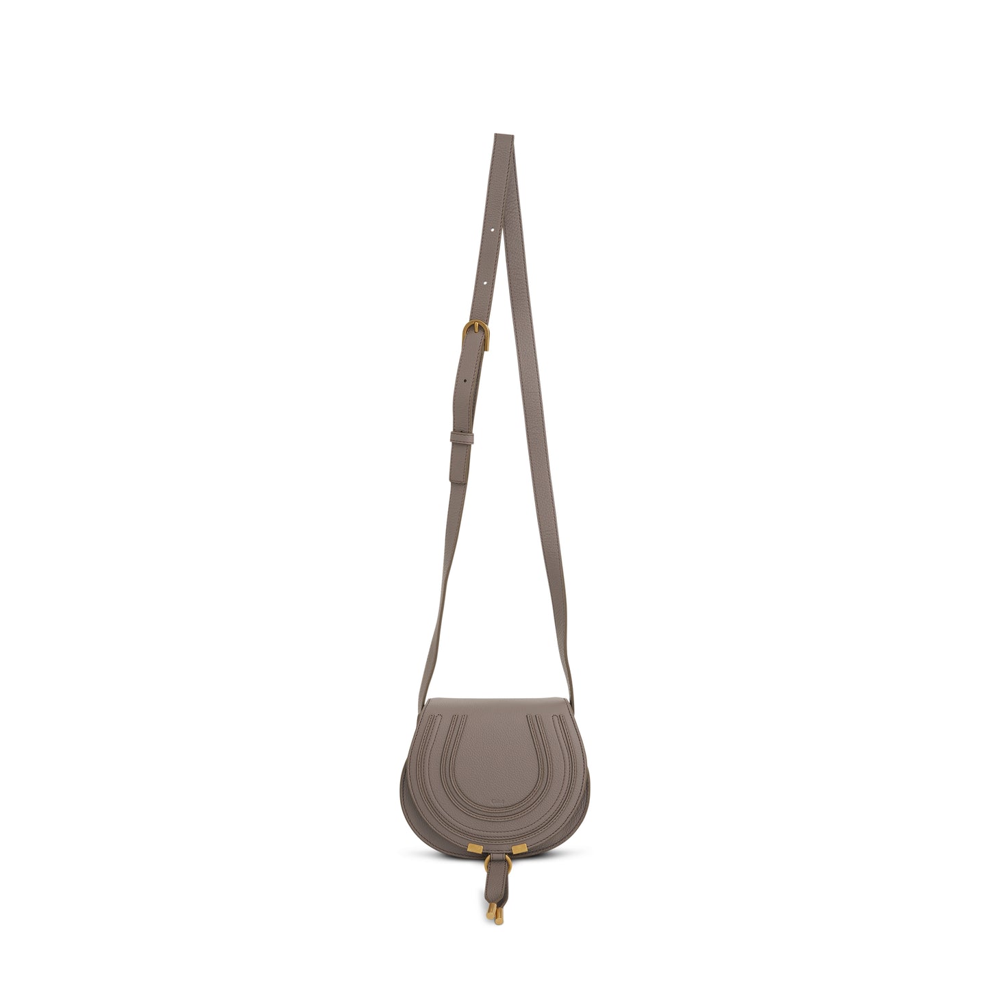 Marcie Small Saddle Bag in Cashmere Grey