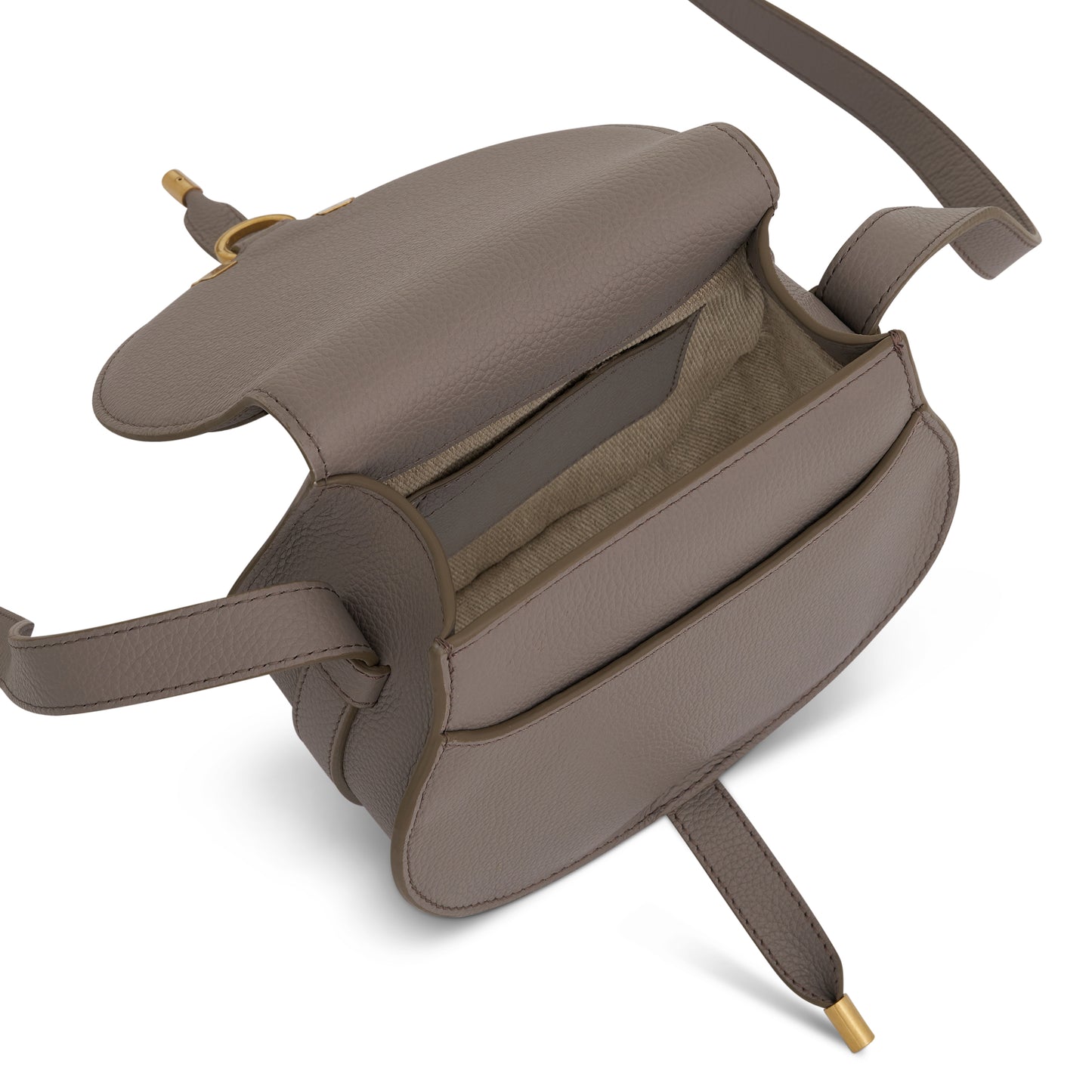 Marcie Small Saddle Bag in Cashmere Grey