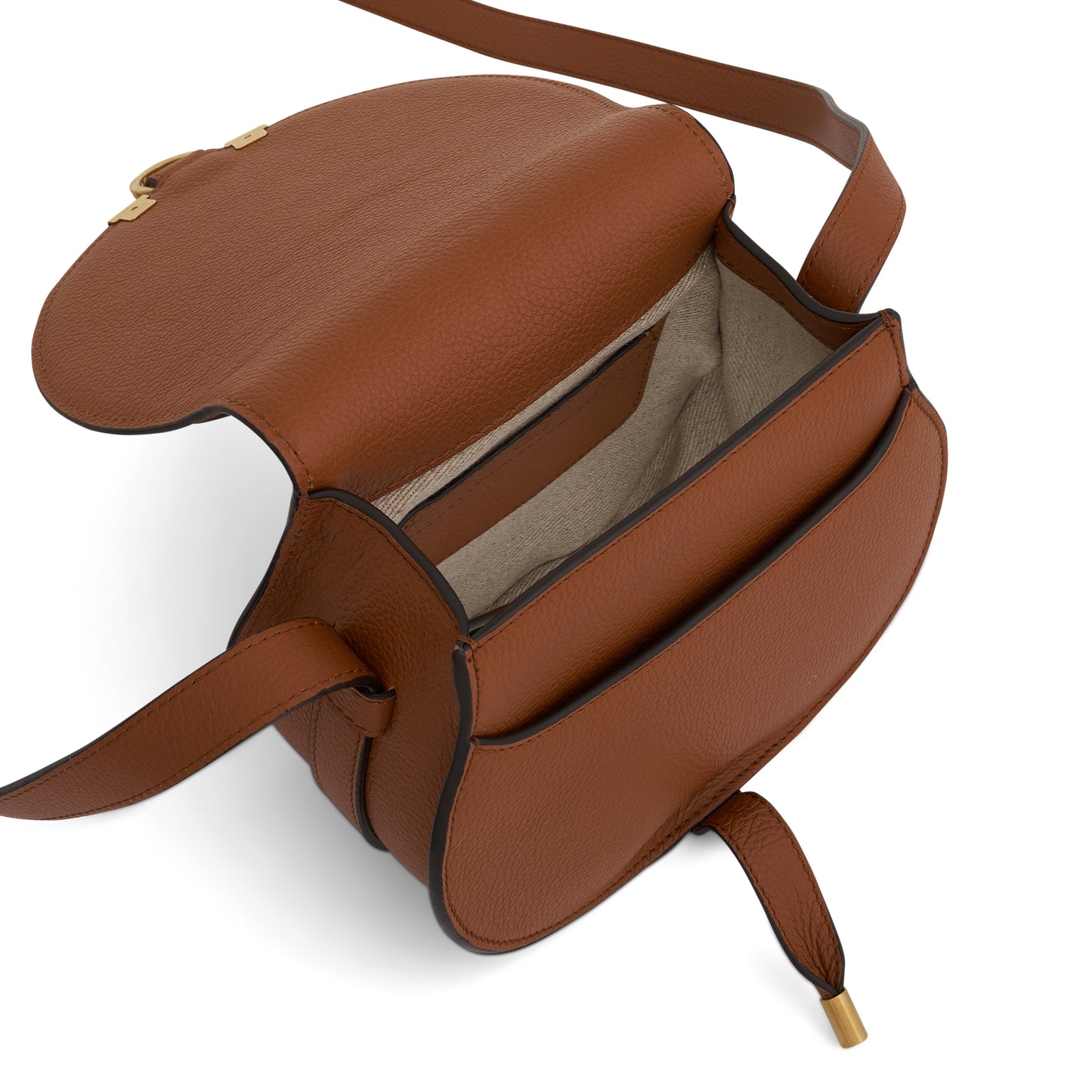 Marcie Small Saddle Bag in Tan