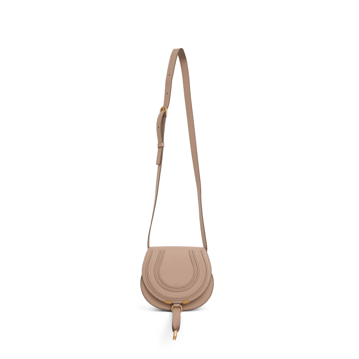 Marcie Small Saddle Bag in Nomad Beige