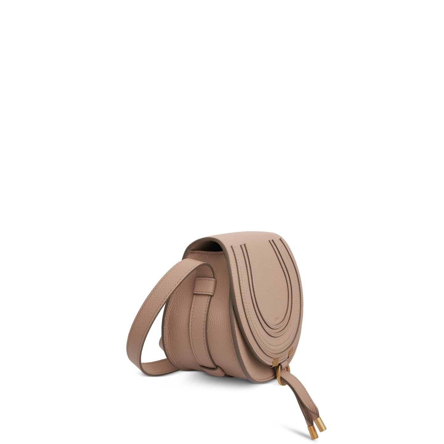 Marcie Small Saddle Bag in Nomad Beige