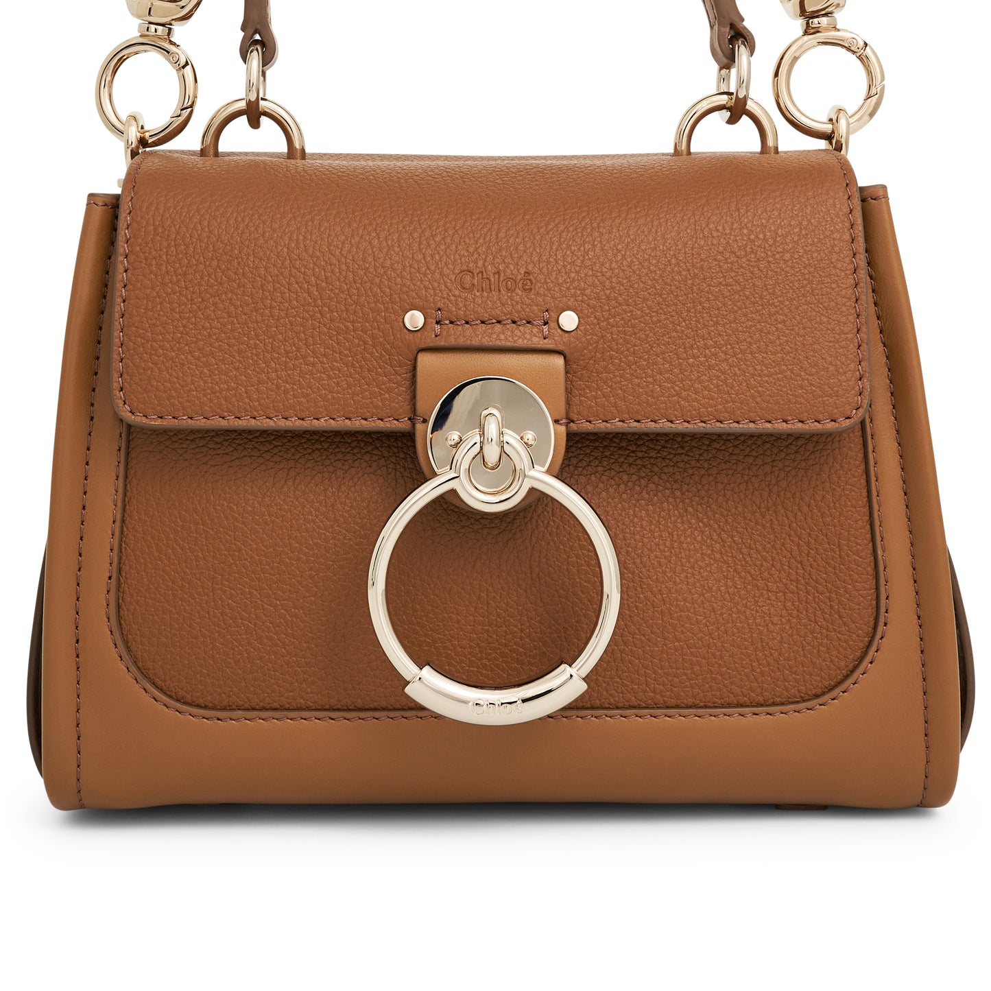 Chloe Mini Tesse Day Bag in Pottery Brown