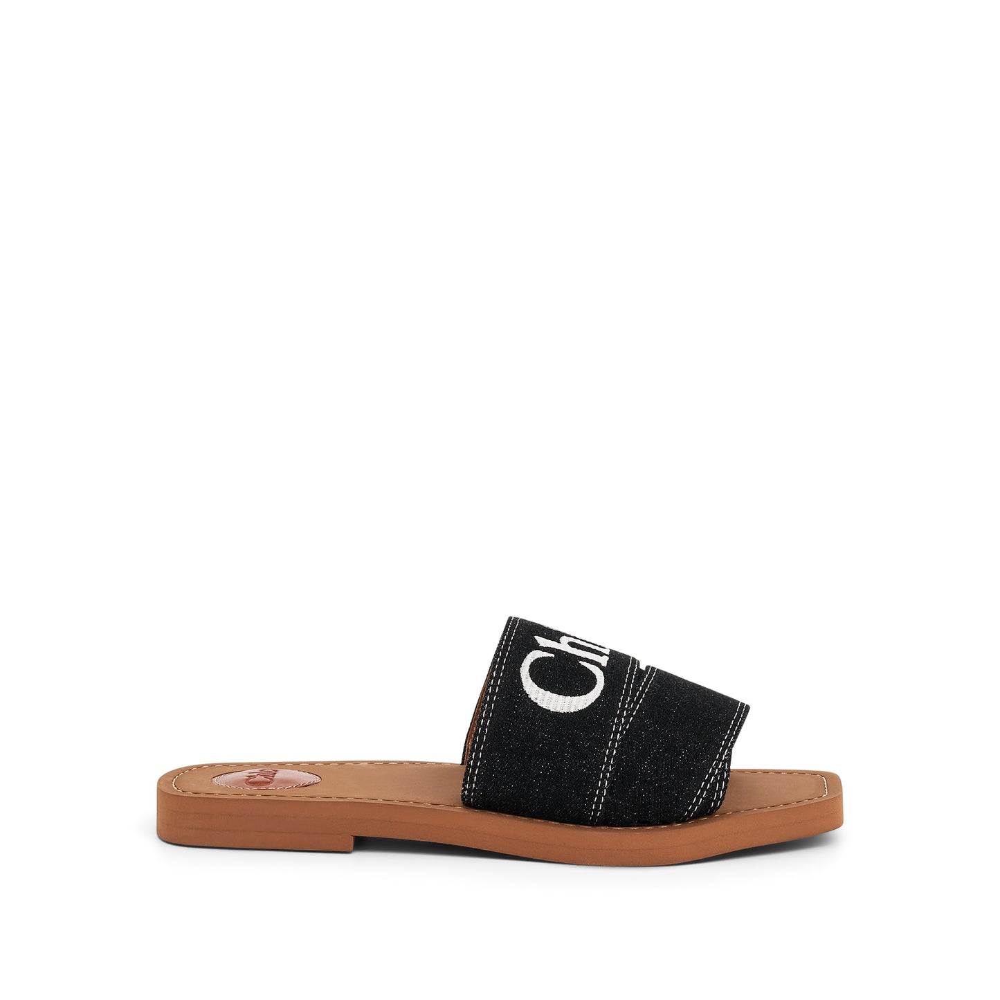 Woody Flat Mule in Black