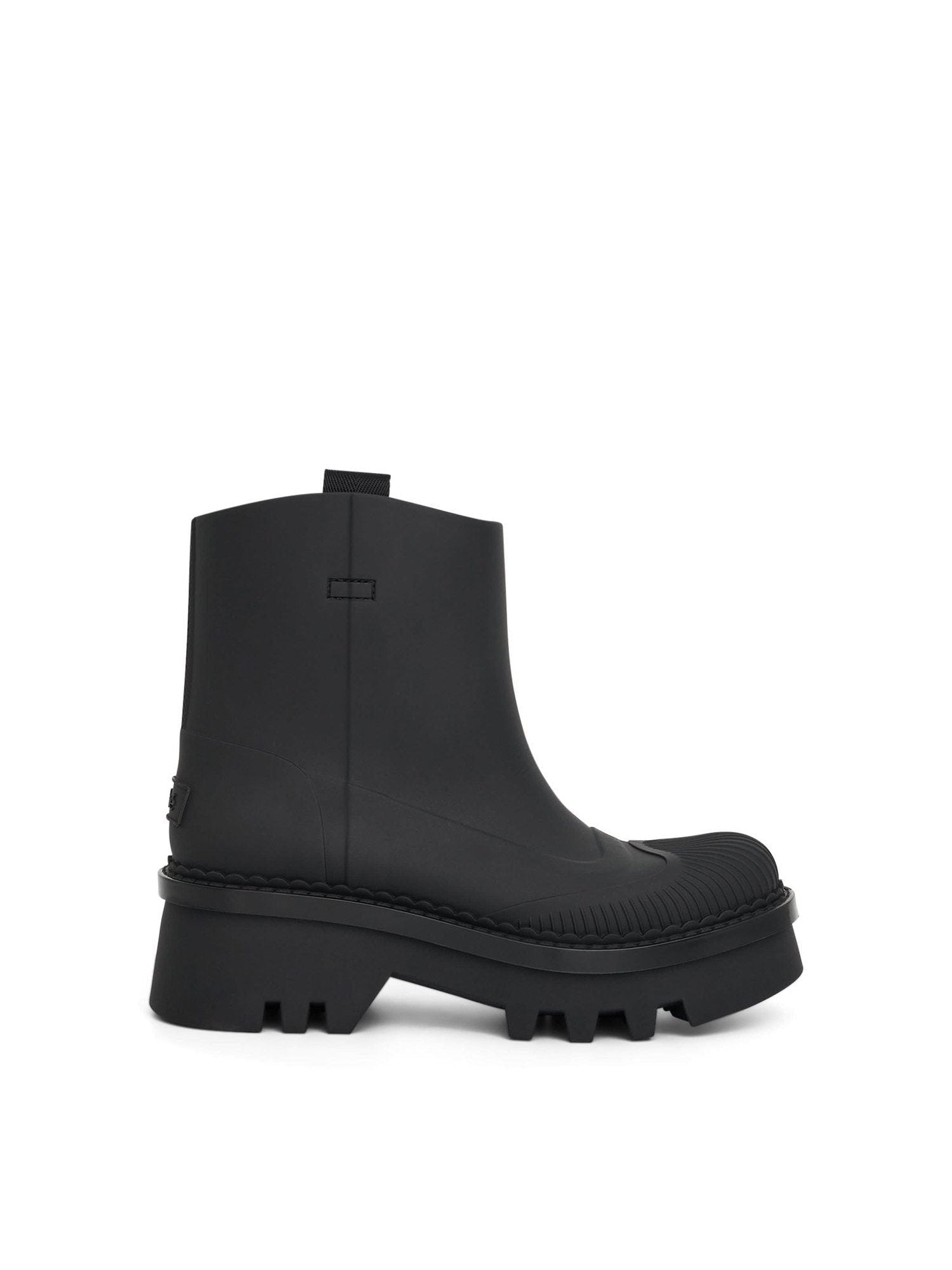 Raina Rain Boot in Black Side View | CHLOE