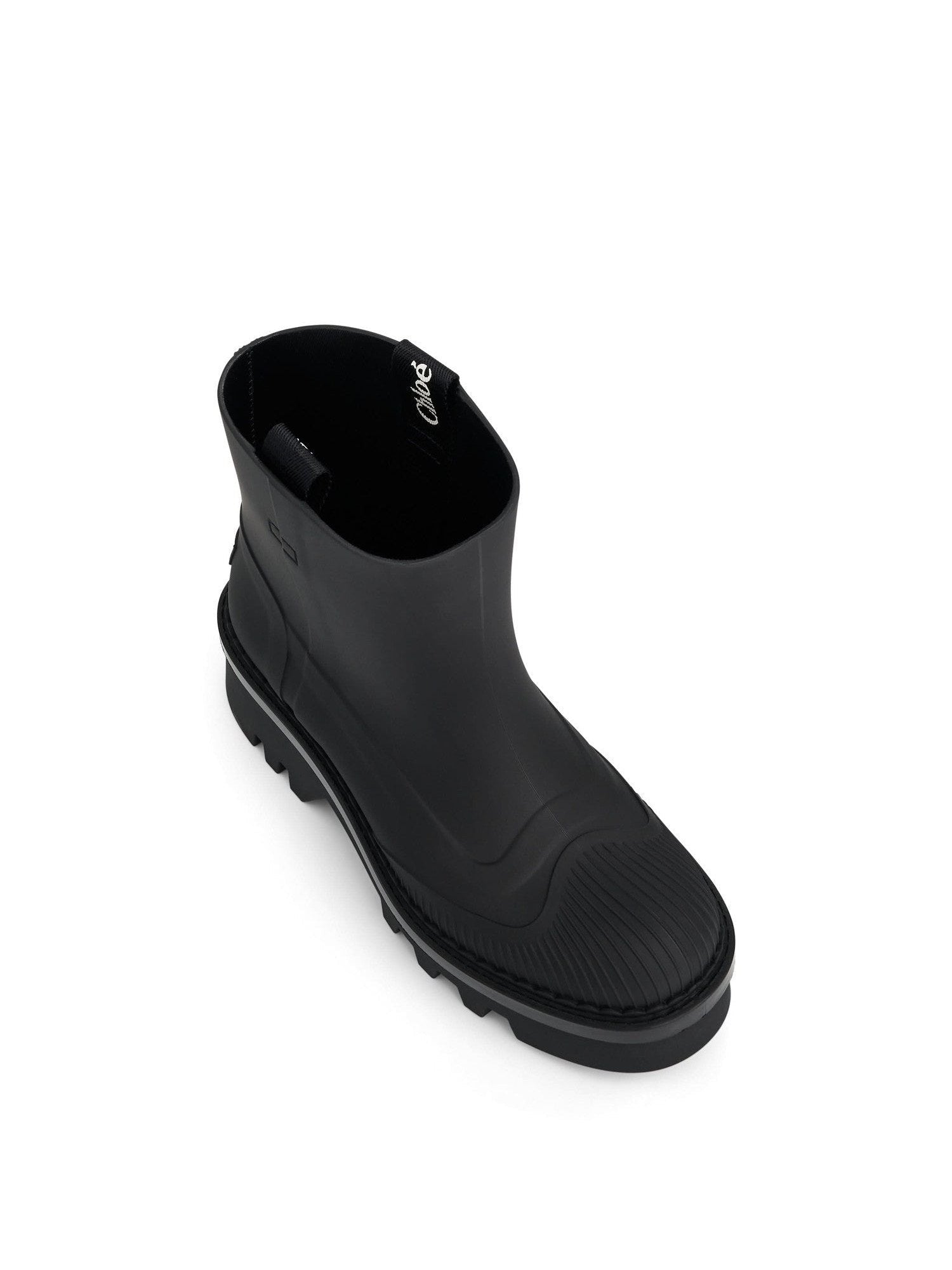 Raina Rain Boot in Black Top View | CHLOE