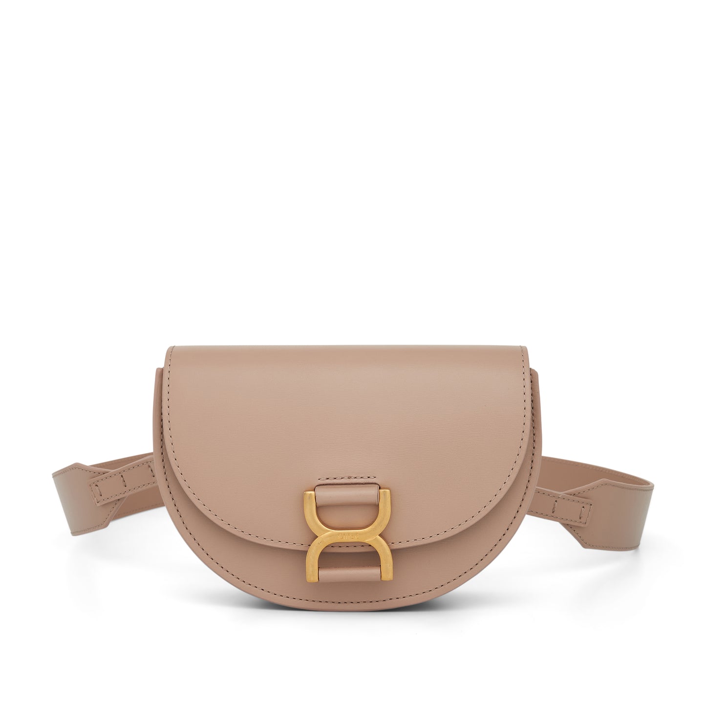 Mini Marcie Leather Shoulder Bag in Nomad Beige