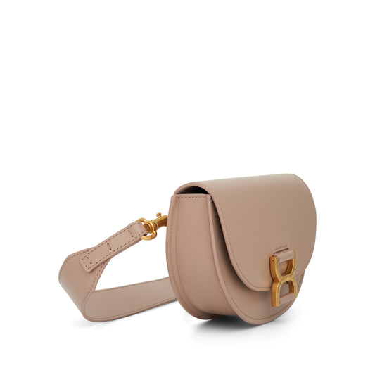 Mini Marcie Leather Shoulder Bag in Nomad Beige