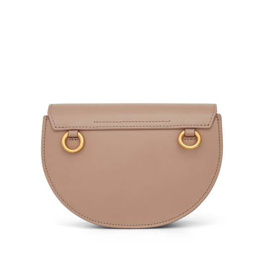 Mini Marcie Leather Shoulder Bag in Nomad Beige