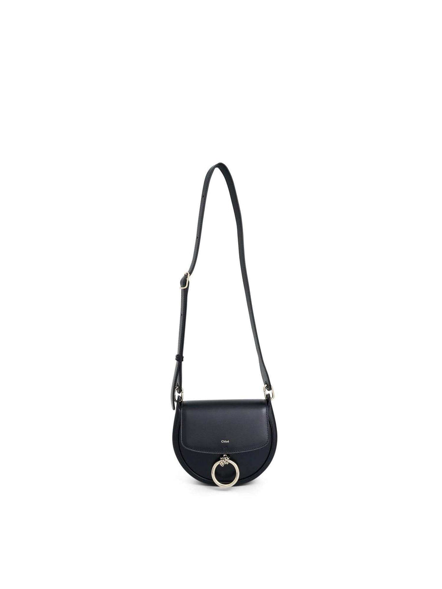 Chloe Arlene Leather Shoulder Bag in Black