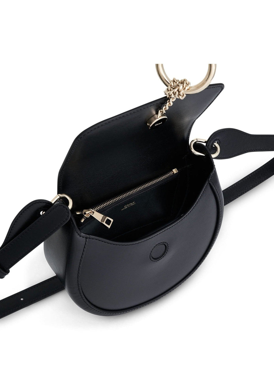 Chloe Arlene Leather Shoulder Bag in Black