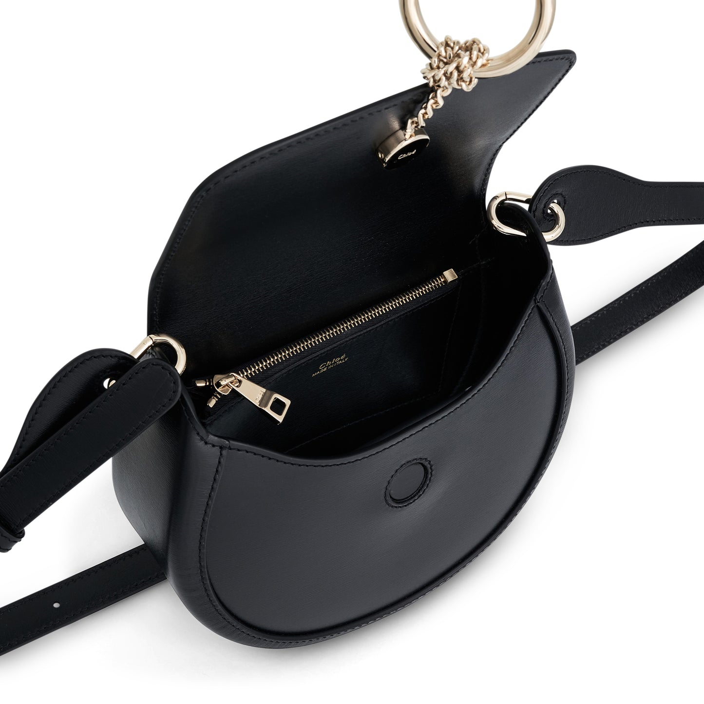 Chloe Arlene Leather Shoulder Bag in Black