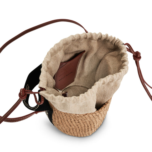 Small Woody Basket in Black/Beige