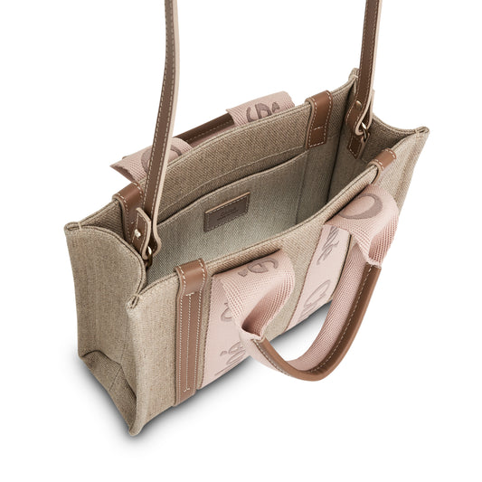 Chloe Small Woody Tote Bag in Blushy Beige