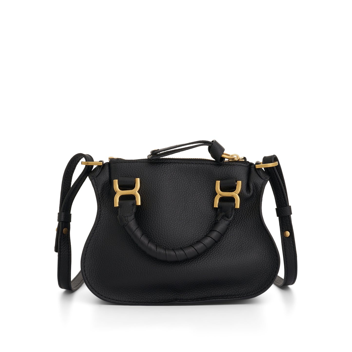 Marcie Mini Double Carry Bag in Black