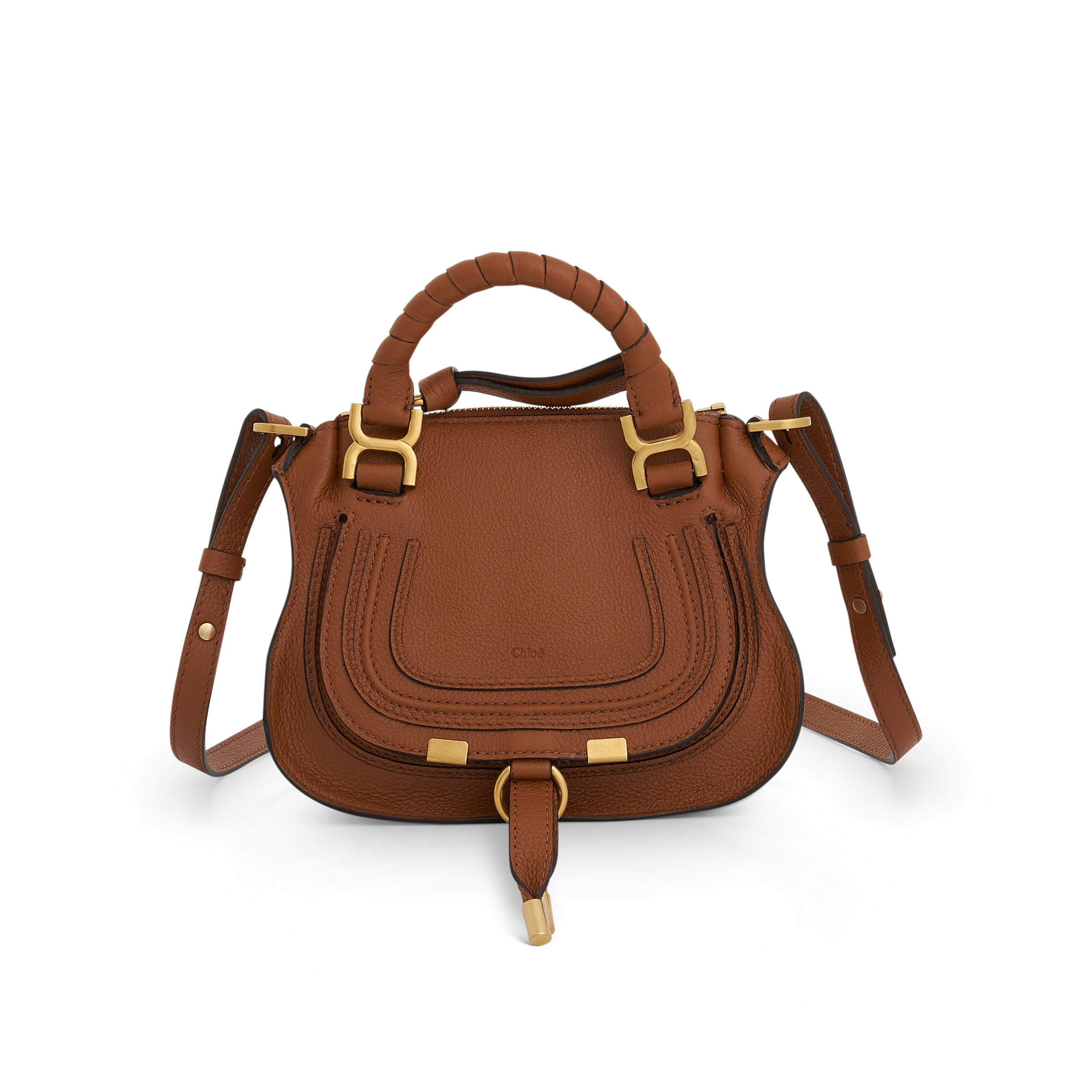 Marcie Small Double Carry Bag in Tan