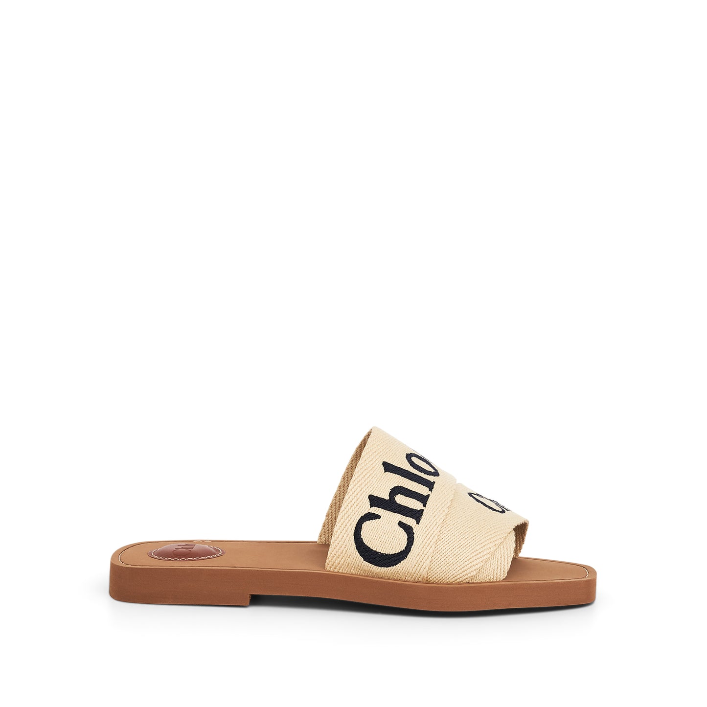 Chloe Sabot Woody Flat Sandal in Brown