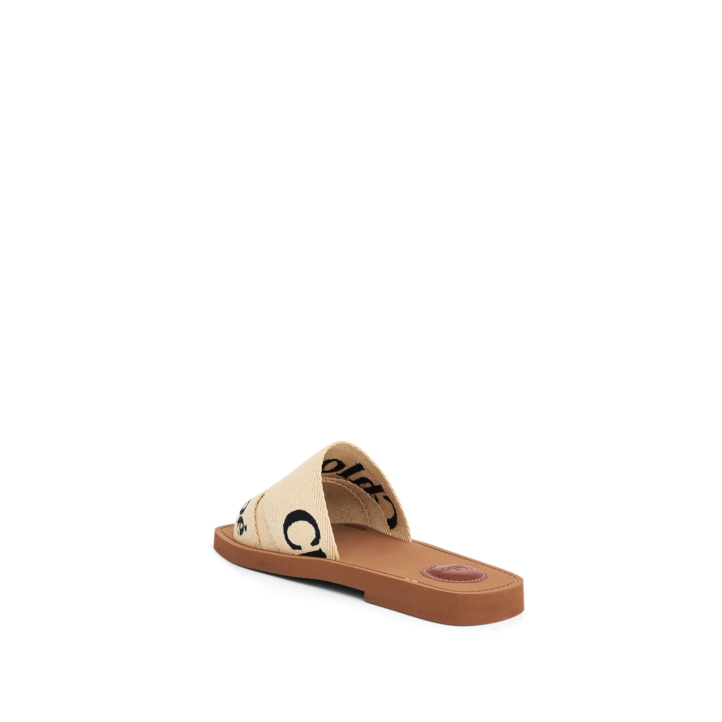 Chloe Sabot Woody Flat Sandal in Brown