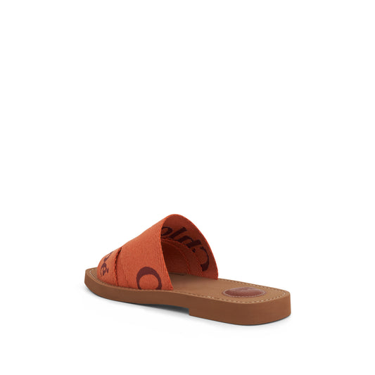 Woody Flat Mule in Orange